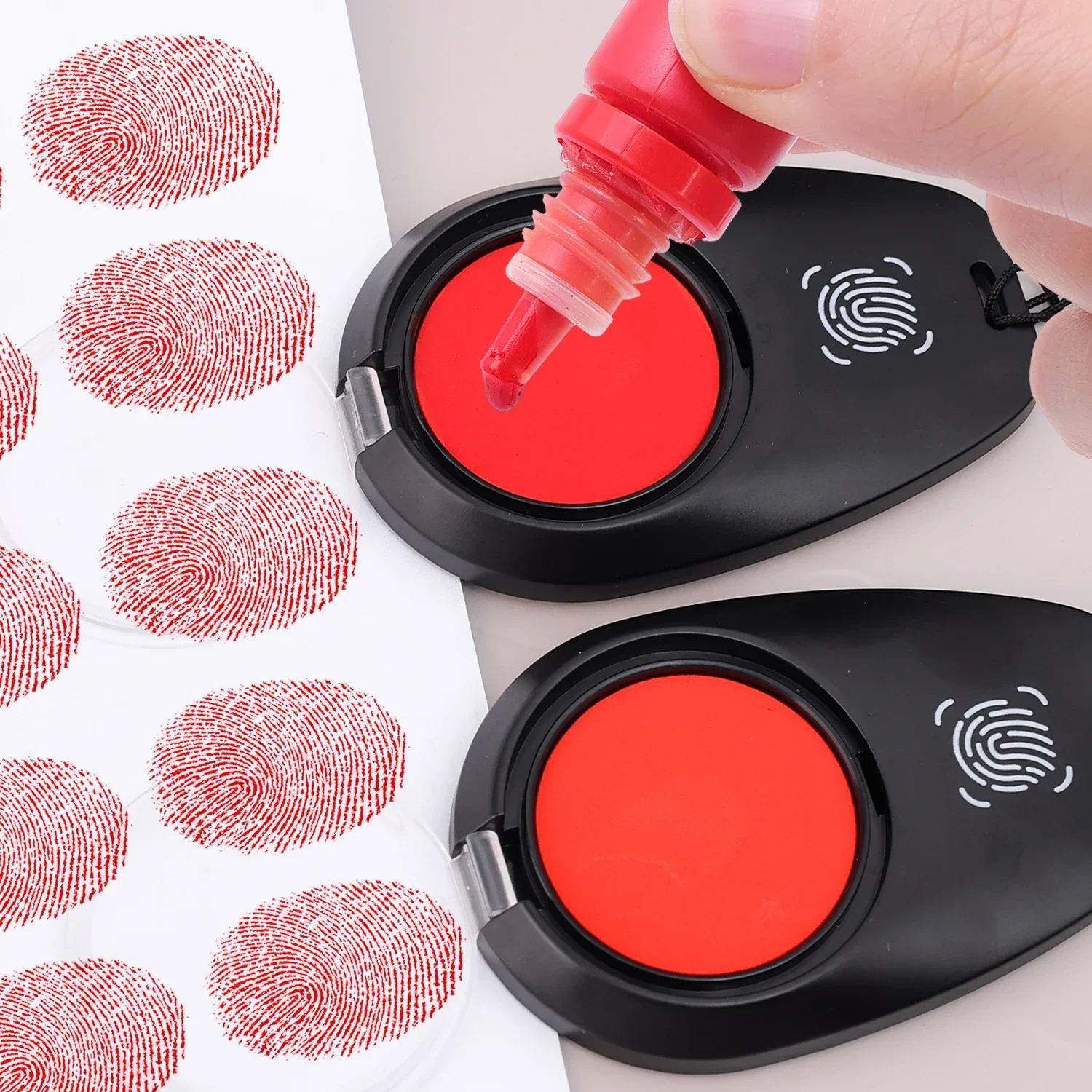 Portable Fingerprint Stamp Pad Quick Drying Finger Collection Press Ink Box Office Work Finger Painting Commemorative Seal Toy