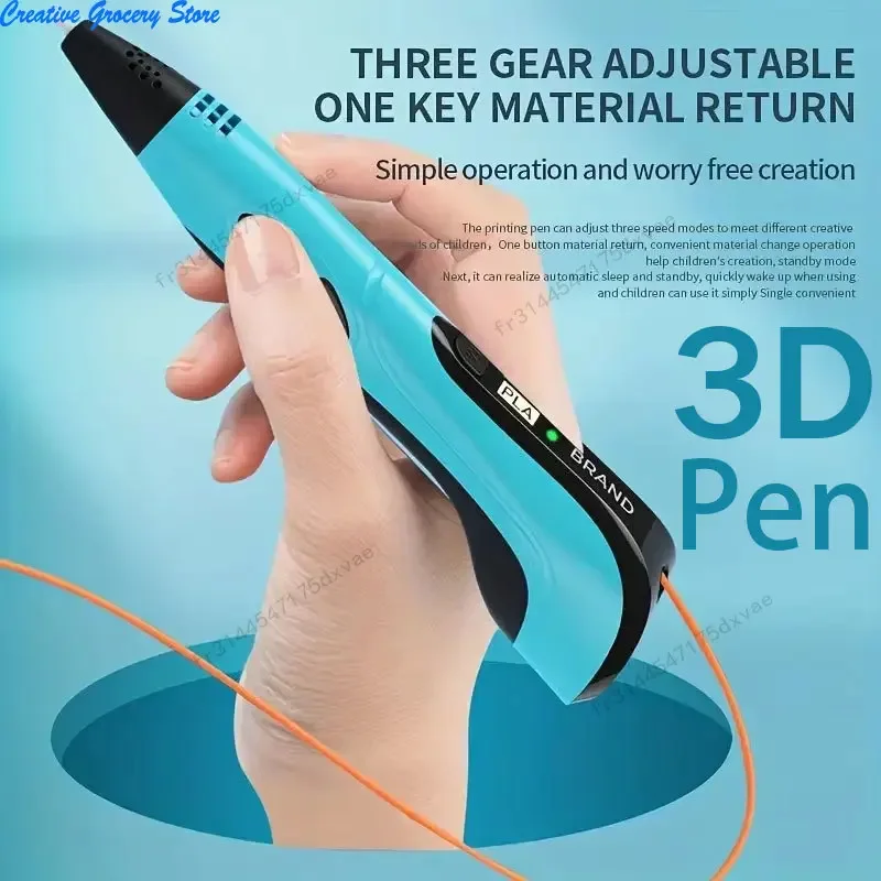 الأصلي ثلاثية الأبعاد القلم للأطفال ثلاثية الأبعاد رسم الطباعة القلم مع شاشة LCD استخدام PLA/ABS خيوط لعب للأطفال هدايا عيد الميلاد #3