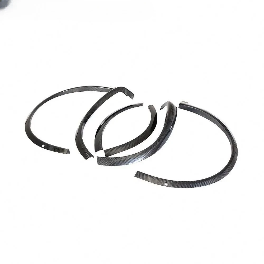 Carbon Fiber Car Wheel Eyebrow Arch Trim Lips Fender Flares Protector for Tesla Model X 2016-2019