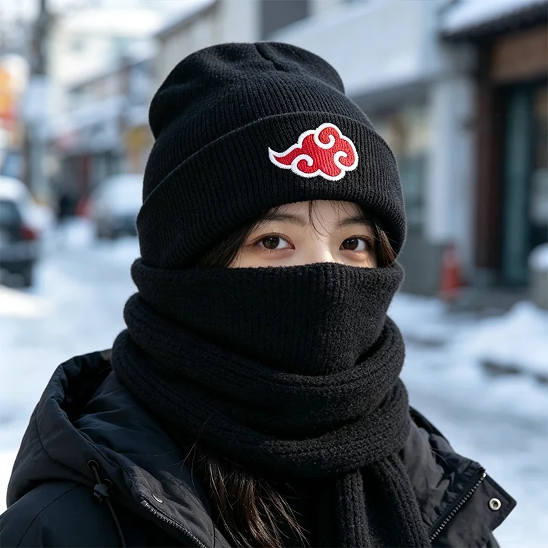 Winter Clothing Anime - アニメ忍者フィギュアコスプレキャップ ユニセックス 秋冬用 暖かい帽子 コスプレ アニメ暁