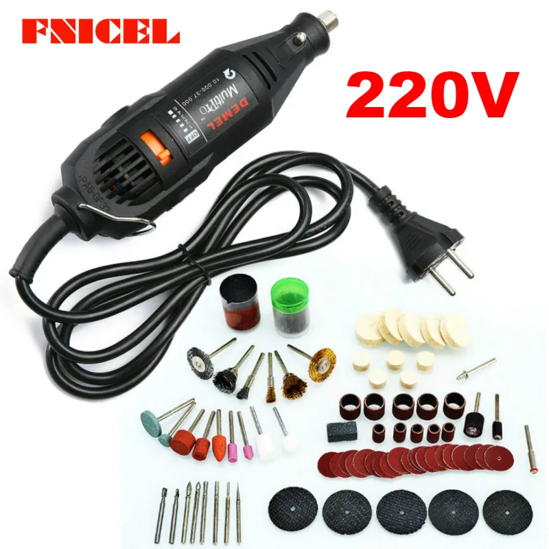 110/220V Electric Drill Dremel Grinder Engraving Pen Electric Grinder Rotary Power Tools Mini Drill Kit Set 130W 5 Variable Spee