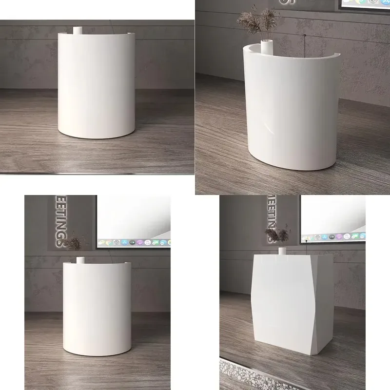 Beauty Salon Front Desk Nail Salon Reception Counter Mini Business Reception Desk for Small Shops and Studios