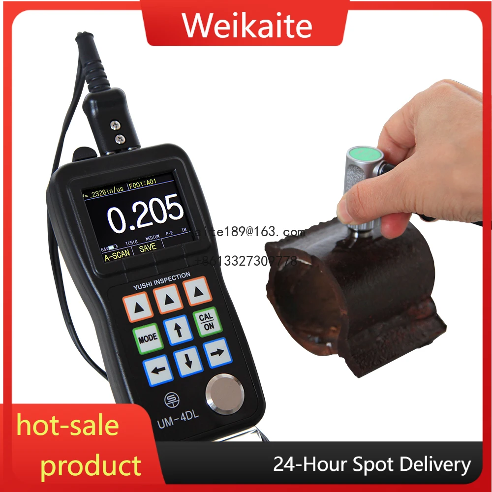 Industrial Color Display Handheld Plate Manufactory Digital Ultrasonic Thickness Gauge for Metal