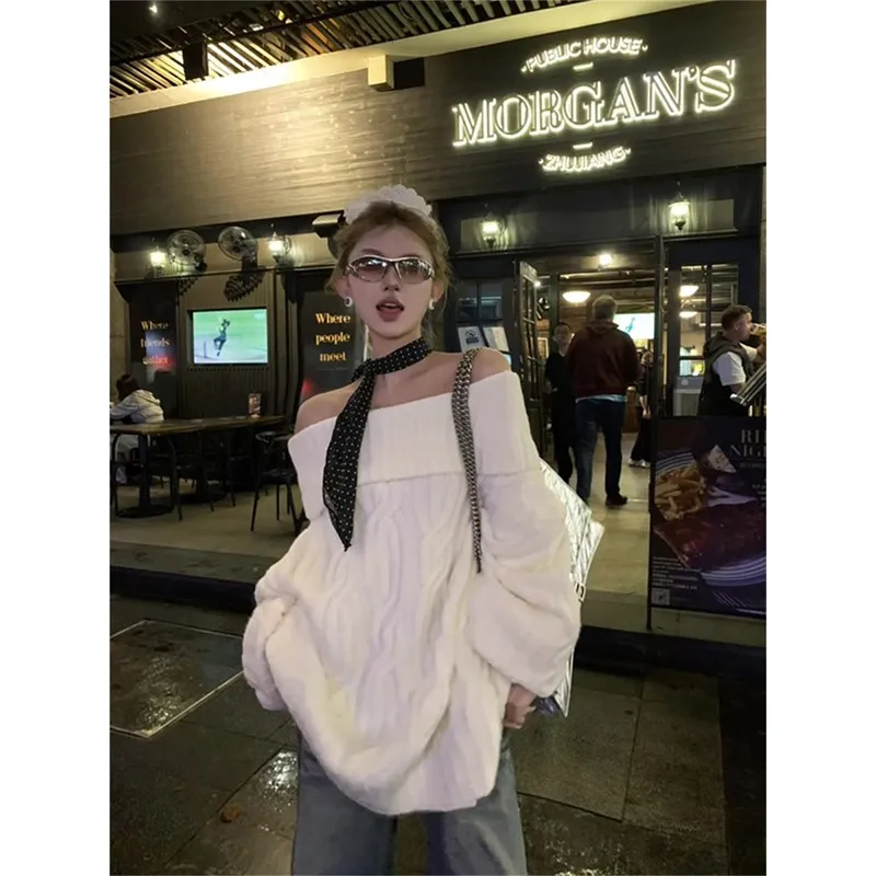 เสื้อสเวตเตอร์ เสื้อจัมเปอร์ เสื้อพูลโอเวอร์ เสื้อถักสำหรับผู้หญิง เสื้อโครเชต์ แฟชั่นลุคธุรกิจ คอนเสิร์ต เทศกาล ชุดลำลอง วงร็อค อัลเทอร์เนทีฟ พังก์ กรันจ์