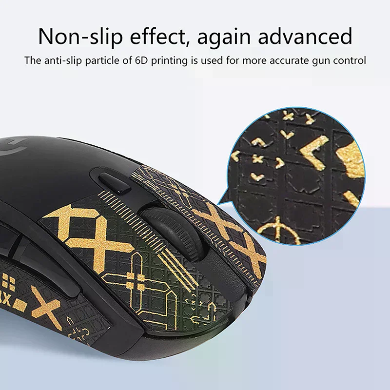 Soft Comfortable Anti-skid Stickers for Mouse Lizard Skin Sweat Absorbent Sticker Compatible with G403 G603 G703 Mouse