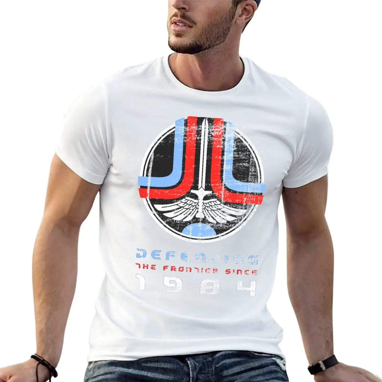 

Defending the Frontier (the original worn look) T-Shirt man t shirts high quality luxury brand man t shirts for men T-Shirt
