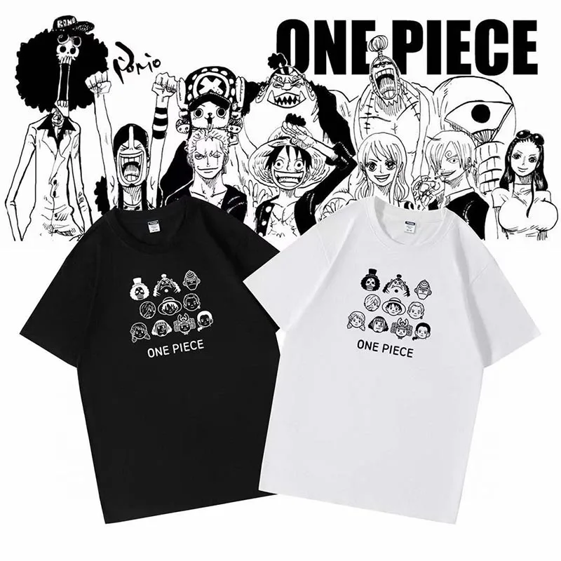 

ONE PIECE Периферийная винтажная одежда Nautical King Ника Луффи Саурон Модная мужская и женская футболка с коротким рукавом