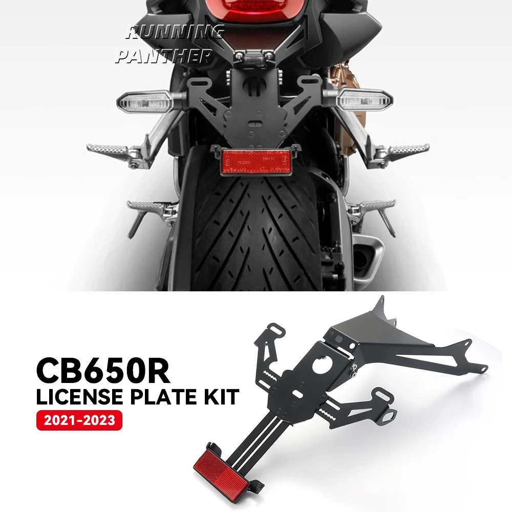 NEW For Honda CB650R CB 650 R CB 650R 2021 2022 2023 Motorcycle Rear Short Tail Stock License Plate Holder Tailstock Bracket Kit