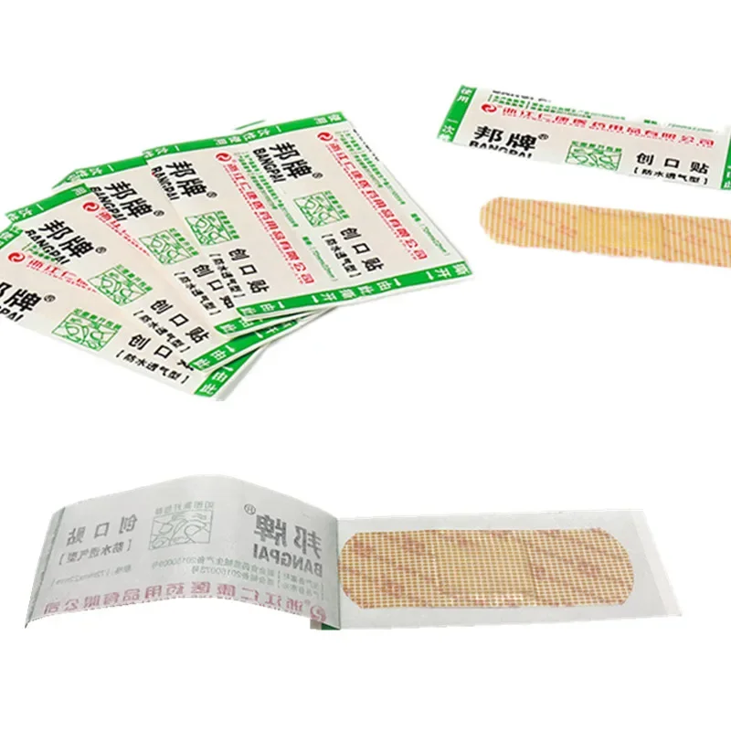 

100pcs/set Elastic PE Band Aid Breathable First Aid Strips Patch Wound Dressing Plaster Breathable Adhesive Bandages Woundplast