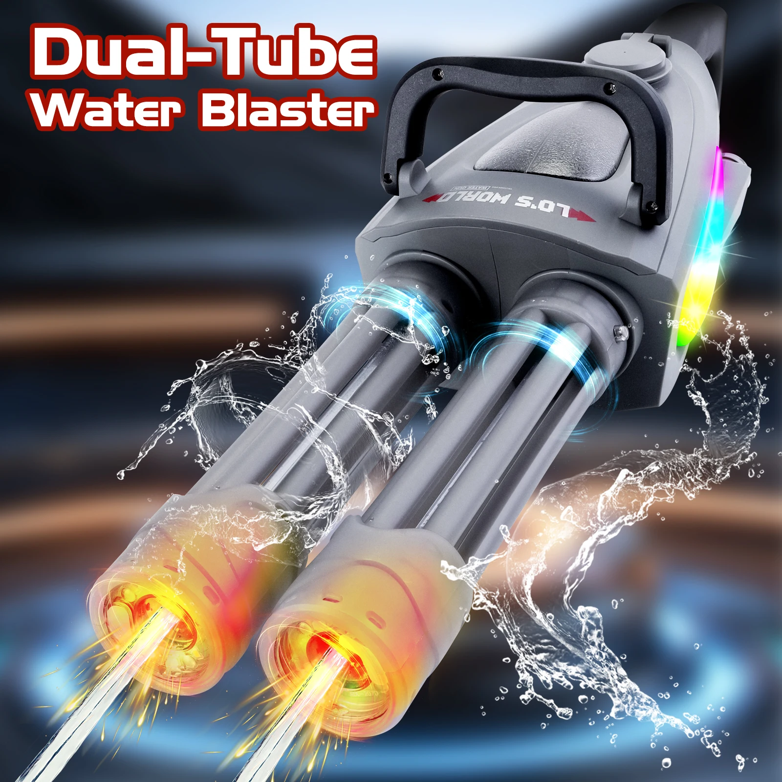 

Portable Electric Water Gun Toy For Kids Aged 8-12 Double Barrel Water Blaster Toy With Backpack Gift For Children Adults