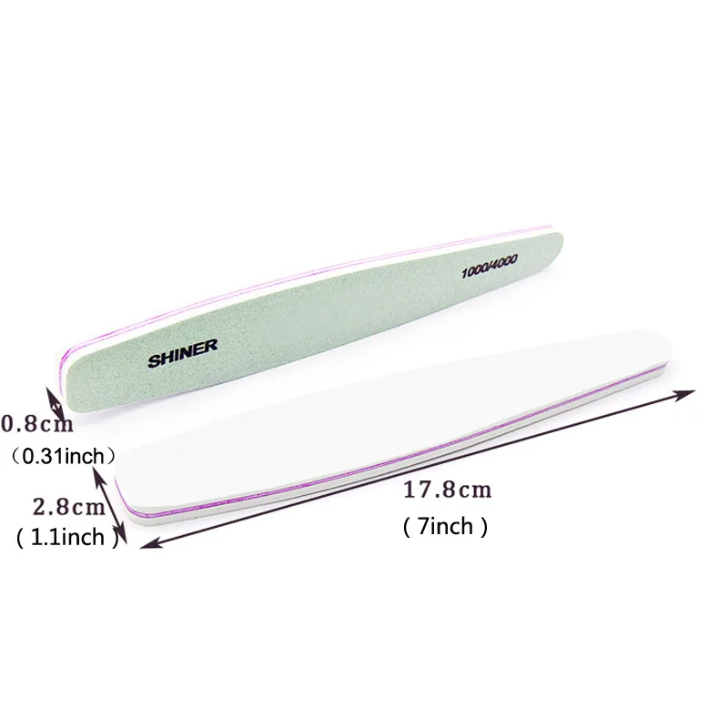 2 Pcs/Lot Green Sanding Sponge Buffer Block Washable Water Drop Nail Polishing Strip Grit 1000/4000 Pedicure Manicure Care Tools