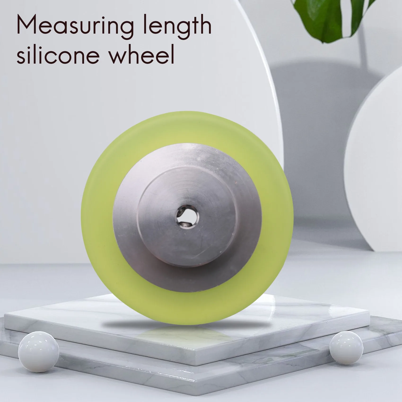 (A99Z] 200Mm Aluminum Polyurethane Industrial Encoder Wheel Measuring Wheel for Measuring Rotary Encoder