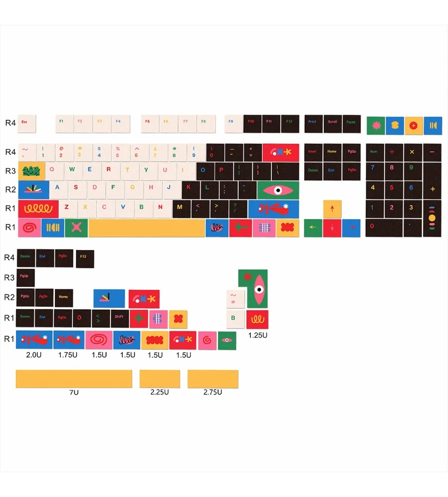 Keycap PBT sublimation original wooting magnetic axis wireless mechanical keyboard