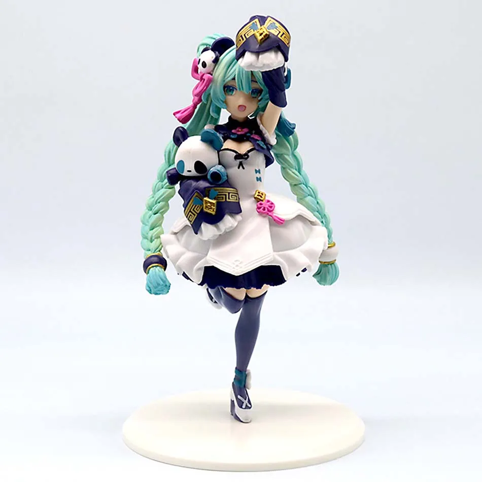 Oryginalna figurka kolekcjonerska Vocaloid Hatsune Miku, 22 cm, anime, kawaii, model lalki, zabawka kolekcjonerska - dostępna od ręki.