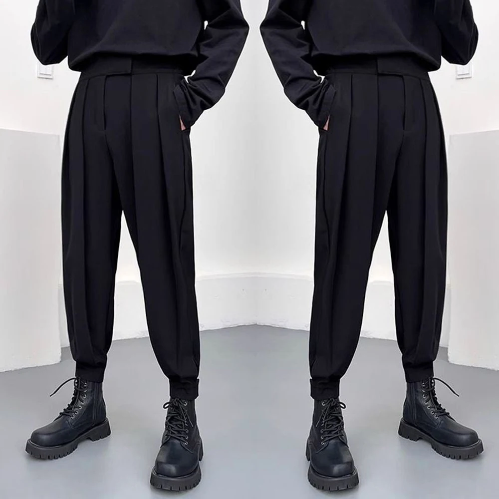 XS-5XL New Winter Men's Solid Color Trousers American Retro Fashion Trend High Street Casual Loose Simple Men's Bottoms