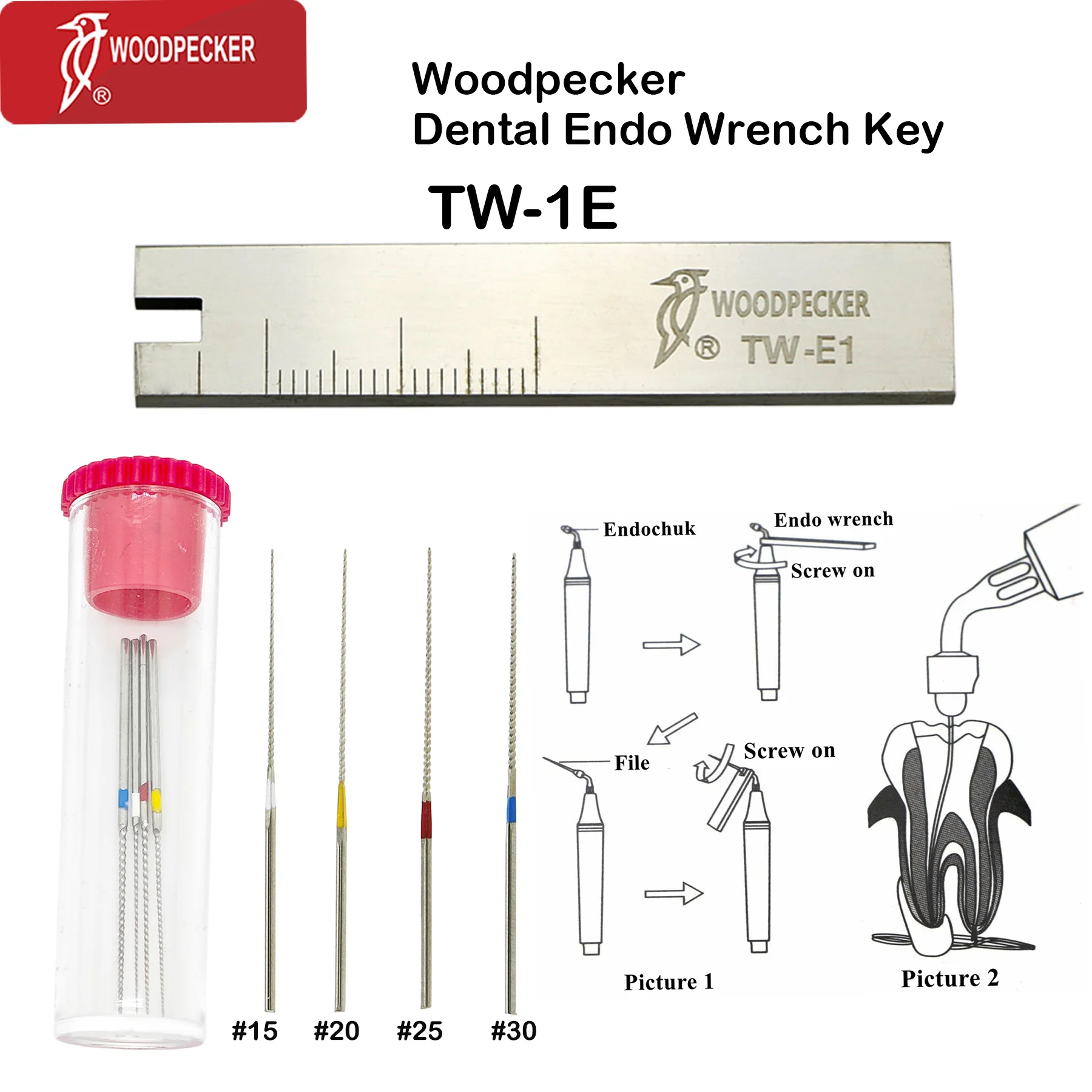 

Woodpecker Dental Torque Wrench Ultrasonic Scaler Tips Torque Wrench Endo Tip For SACTEON ATELEC NSK EMS DTE