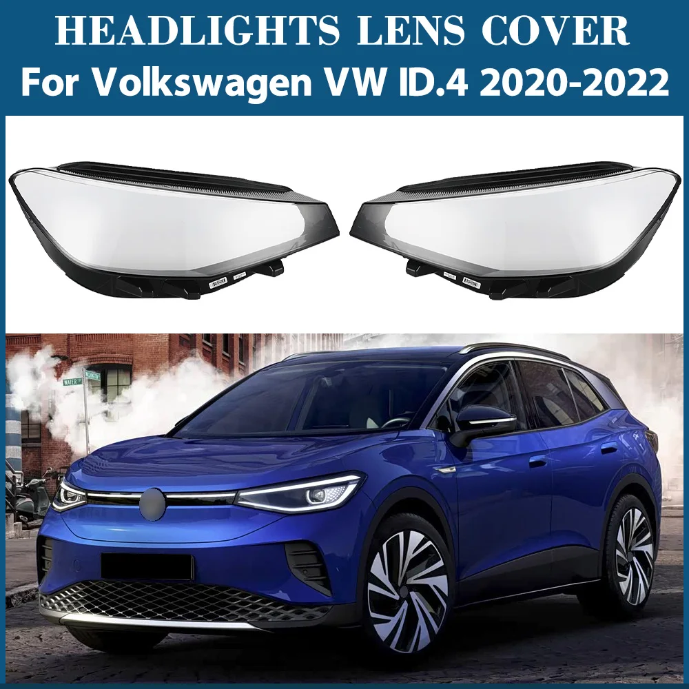 

For Volkswagen VW ID.4 2020 2021 2022 Headlight Shell Lamp Shade Transparent Headlamp Cover Plexiglass Auto Replacement Parts