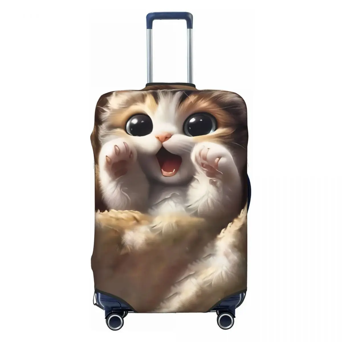 

Custom Cute Cat Luggage Cover Protector Fashion Travel Suitcase Covers for 18-32 Inch