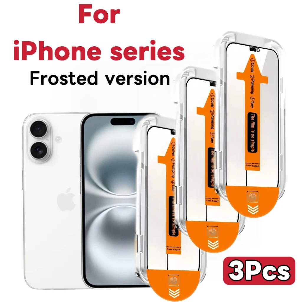 

Matte HD Tempered Glass Screen Protector for iPhone 17/16/15/14/13/12/XS/X Series - 3-Pack