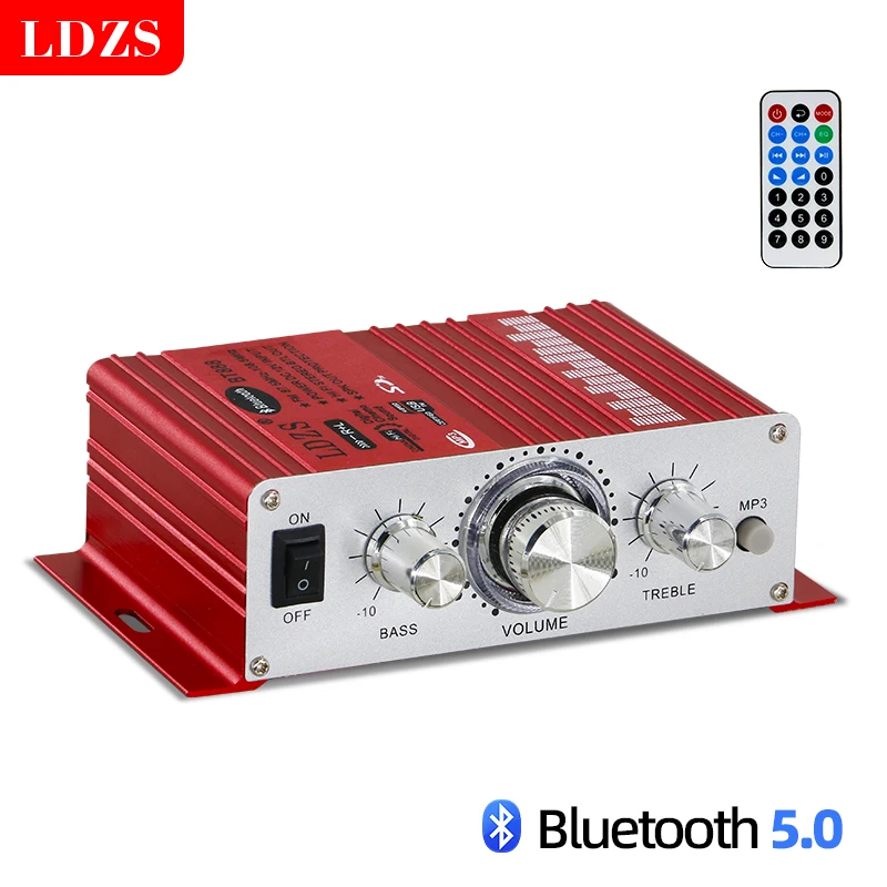 BT888 HiFi Stereo Bluetooth-compatible HiFi Audio Power Amplifier 2x200W Dual Channel with RCA Input Mini Audio Power Amplifier