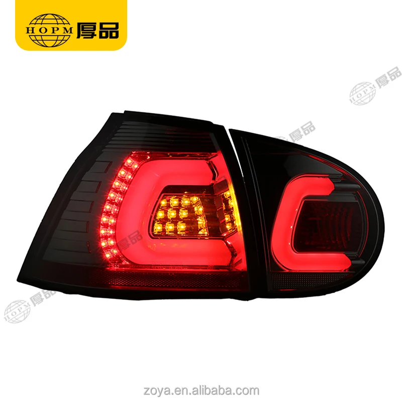 Taillight Assembly Tuning Light Modified LED Tail Light Blackened For Golf 5 06-08