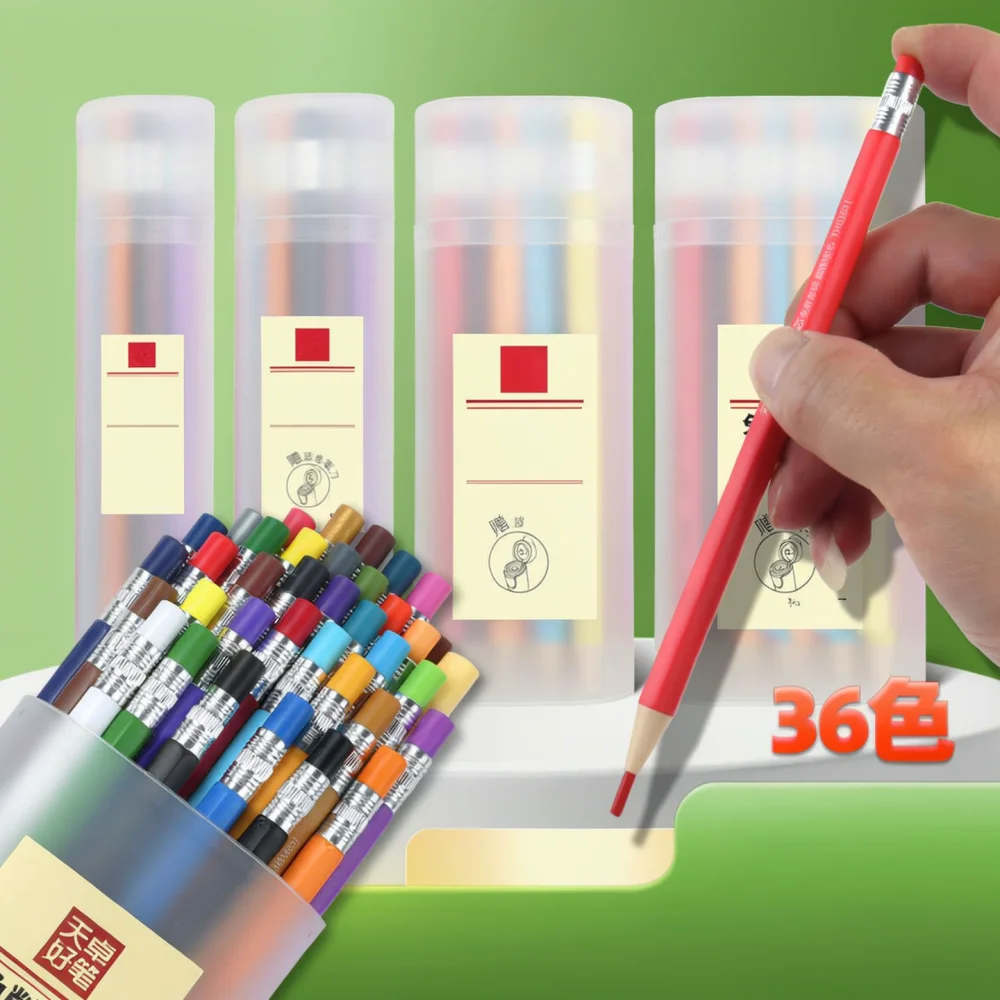 Art Stationery For Tianzhuo Mechanical Colored Pencils Refillable Lead Drawing Pens Non Sharpening Hexagonal Design For Students