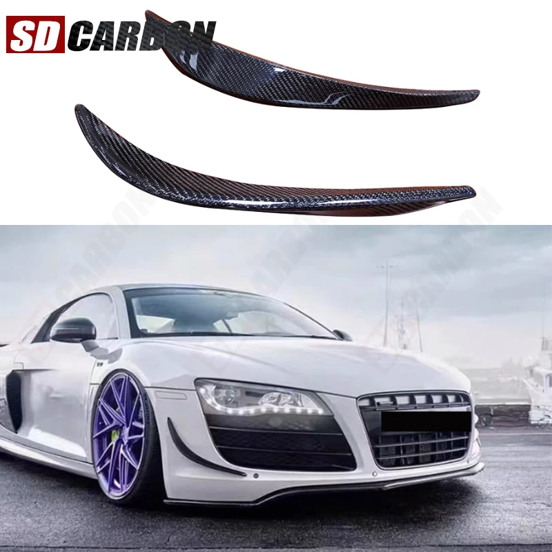 

For Audi R8 2008-2015 Carbon fiber wind knife fog lamp air vent decorative strip Modified and upgraded Car Accessories
