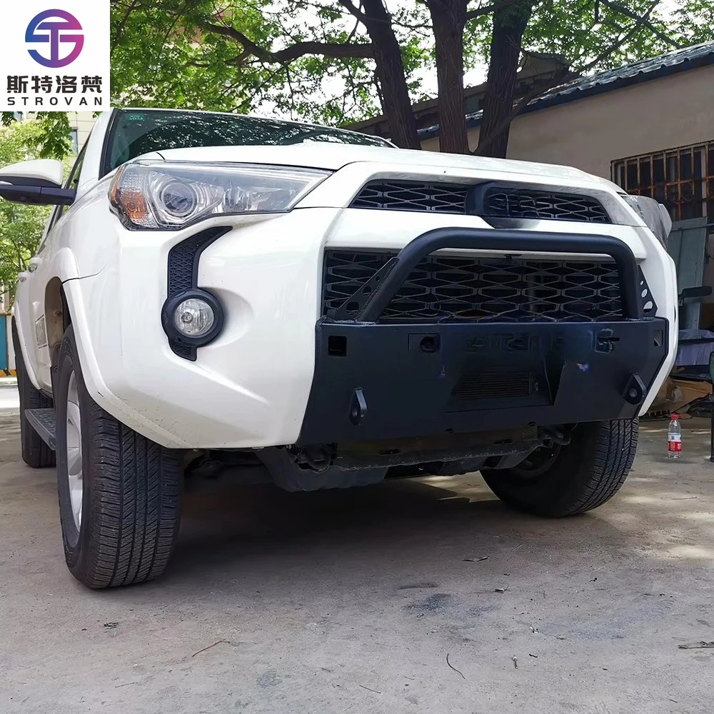 

AQTA 4x4 Offroad 4Runner Steel Heavy Duty Front Bumper Upgraded Guard bar Bull Bar Nudge Bar for 4Runner 2014+