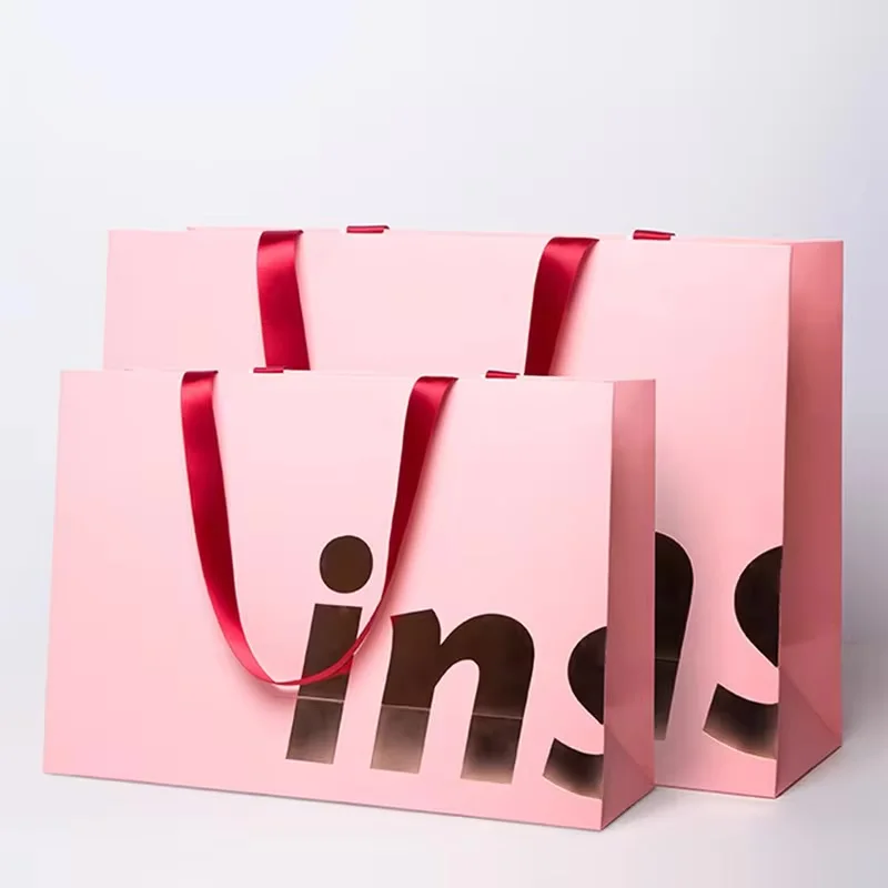 Paper Bag Customize Shopping Bags with Logo for Small Business, Personalized Gift Packaging, 22071902, Wholesale