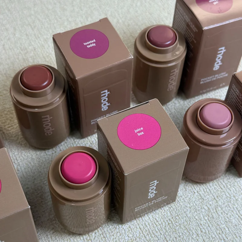 Batom Rhode Pocket Blush LIP Stick, bastão hidratante para lábios e bochechas, blush em pó natural, creme batom para bochechas, fácil de aplicar, colorido.