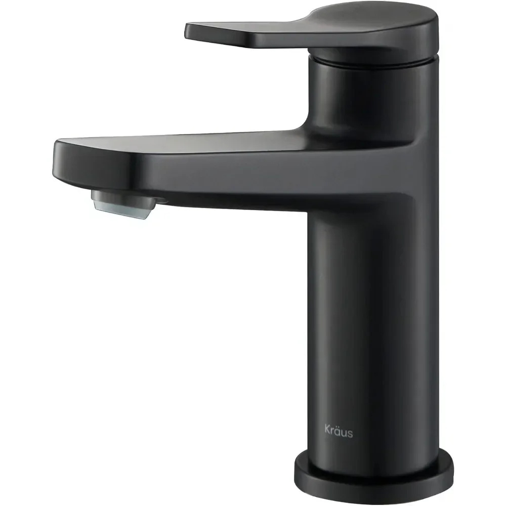 

Single Handle Basin Bathroom Faucet in Matte Black Rotating quick opening household multifunctional basin faucet suitable