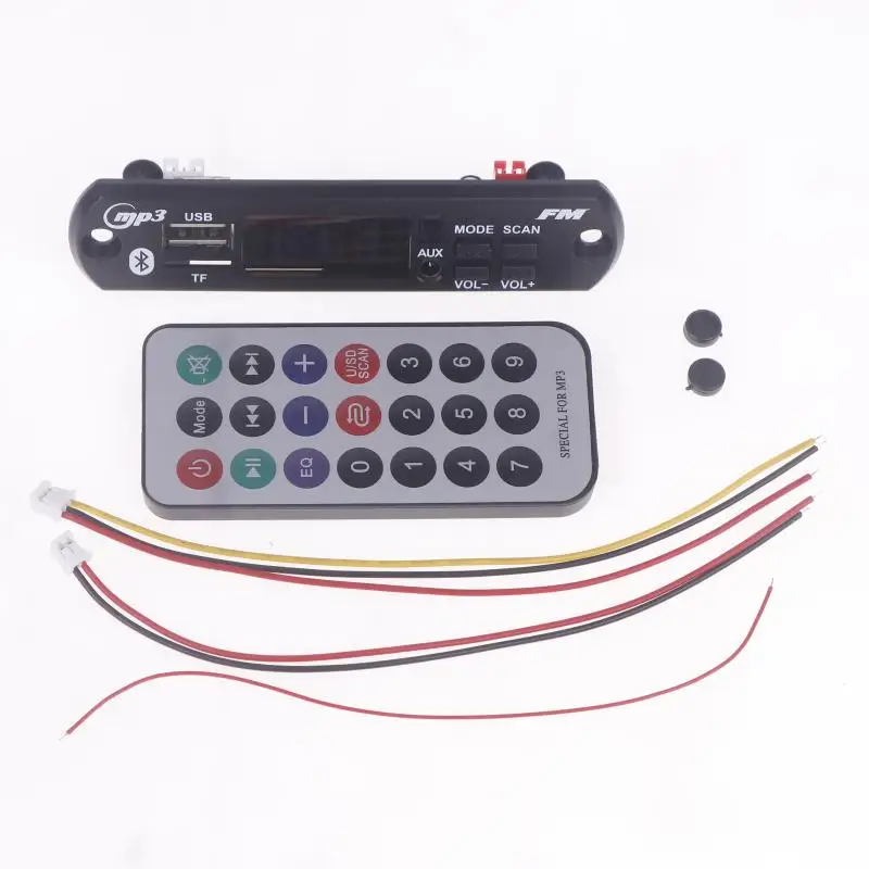 1 مجموعة 12 فولت USB TF راديو الموسيقى اللاسلكية سيارة مشغل MP3 مع جهاز التحكم عن بعد Bluetooth5.0 Mini MP3 WMA وحدة الصوت فك مجلس #5