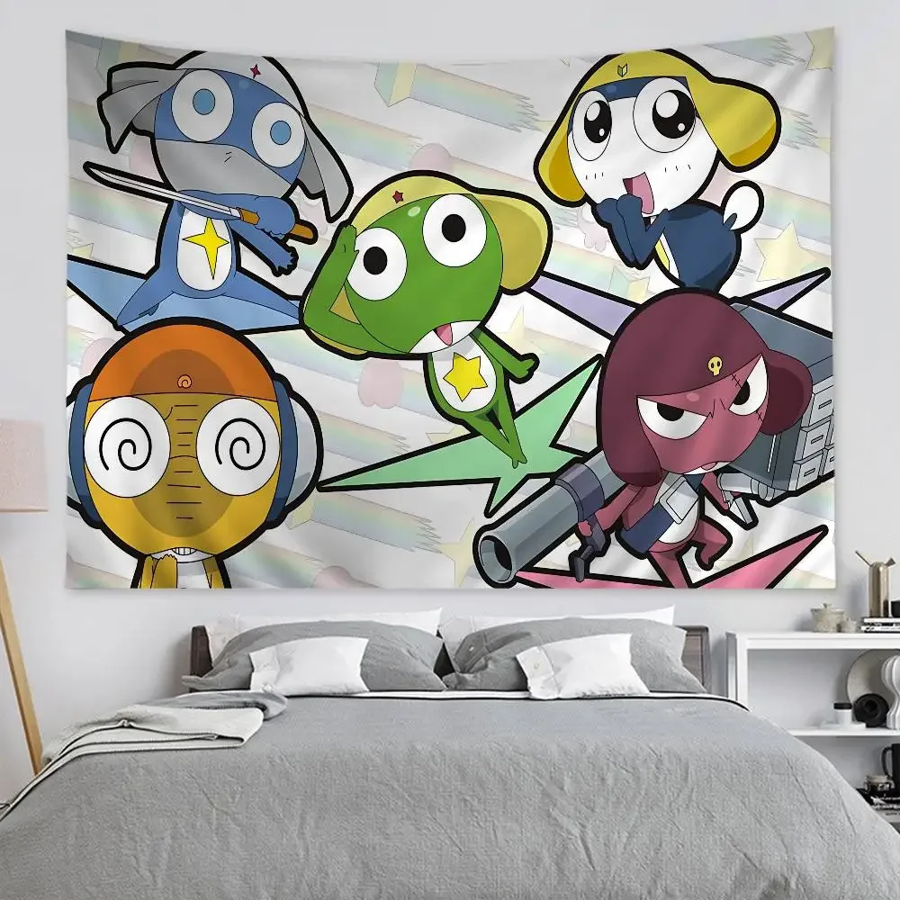 Comedy Anime K-Keroro Tapestry Art Printing Japanese Wall Tapestry Anime Wall Hanging Home Decor