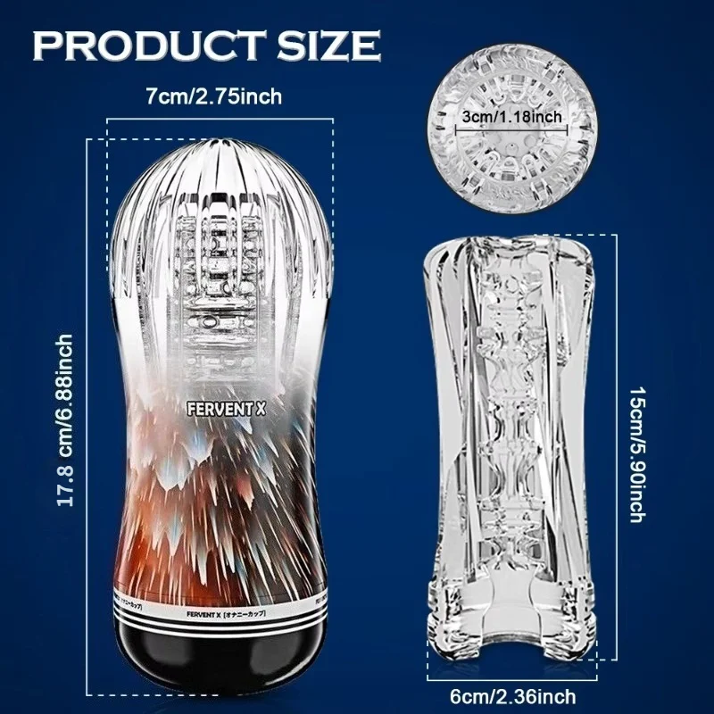 Silicone Personal Massager Cup Transparent Portable Handheld Reusable Discreet Package ForMen Premium Soft Comfort Nonstick Plus view 5