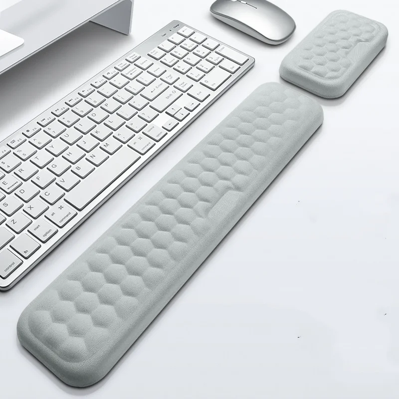 Keyboard Wrist Rest Pad Ergonomic Soft Memory Foam silica gel Rebound Support Desktop Easy Typing Pain Relief for Office Home
