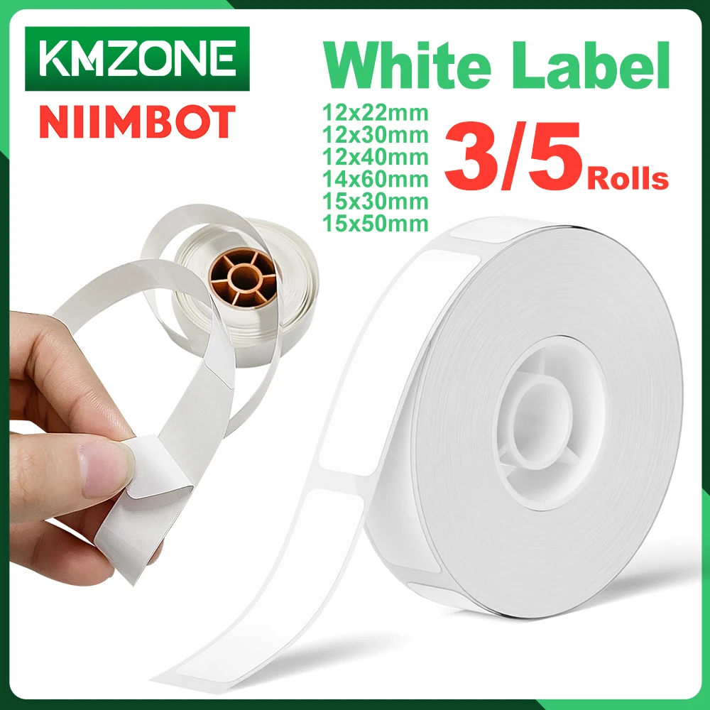 

Pure Color Self-adhesive Label Sticker for Niimbot D110 D101 D11 Label Maker 12-15mm Width Waterproof Food Clothing Price Print