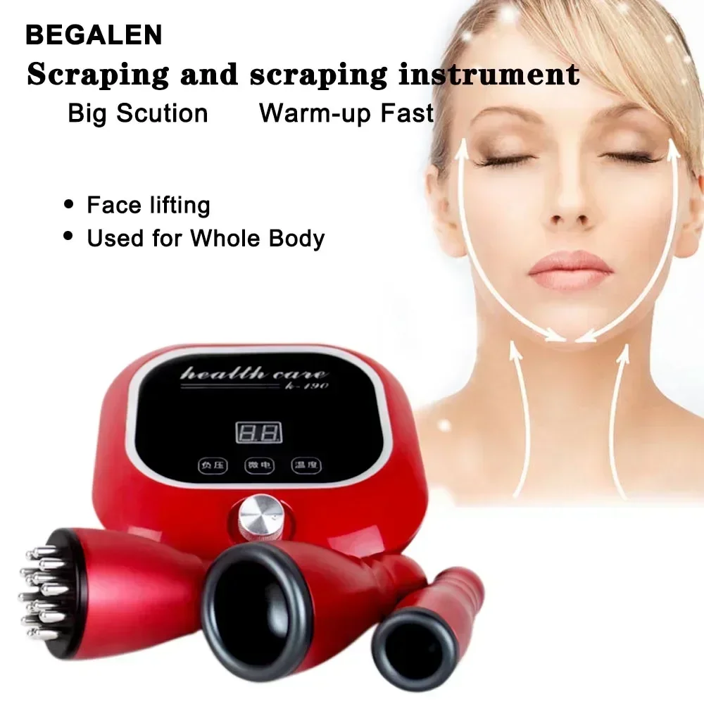 Scraping Instrument, Suction Machine, Meridian Dredging Lymphatic Detoxification Beauty Salon Body Shoulders Neck Face Fitness