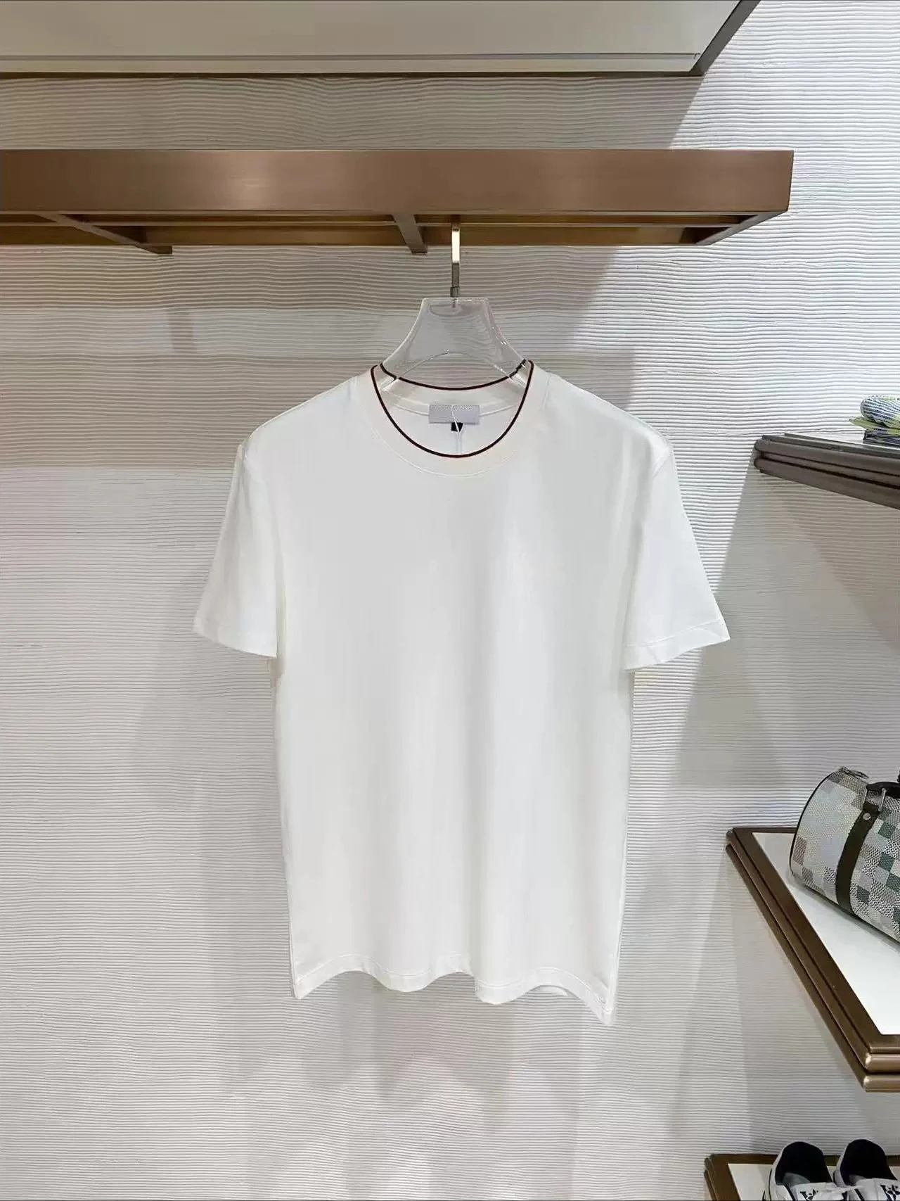 Italy BC26 spring and summer fashion embroidery old money Fengshi short-sleeved casual sour vinegar half-sleeved T-shirt