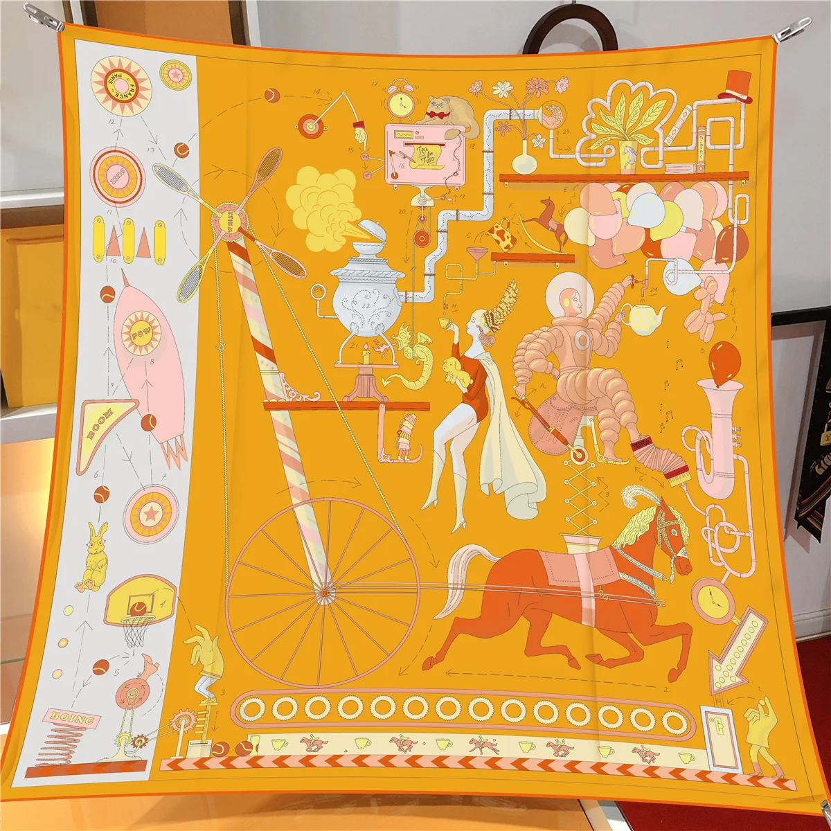 

Luxury Birght Color Silk Scarf Women Magic Festival Square Scarves Head Echarpes Wraps Beach Shawls Bandana Lady HijabsKerchief