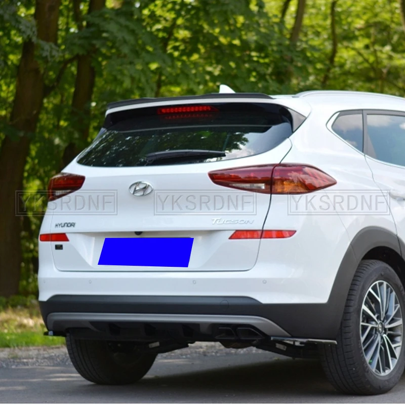 Rear Roof Lip Spoiler For Hyundai Tucson TL Facelift 2019 + Hatchback Spoiler ABS Plastic Gloosy Black Car Tail Wing Decoration