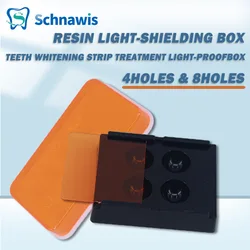 4/8 miejsc Pudełko do przechowywania światła z żywicy dentystycznej Paleta dentystyczna z pokrywą Pudełko na fornir dentystyczny Mix Hood Case Shading Organizer Tool