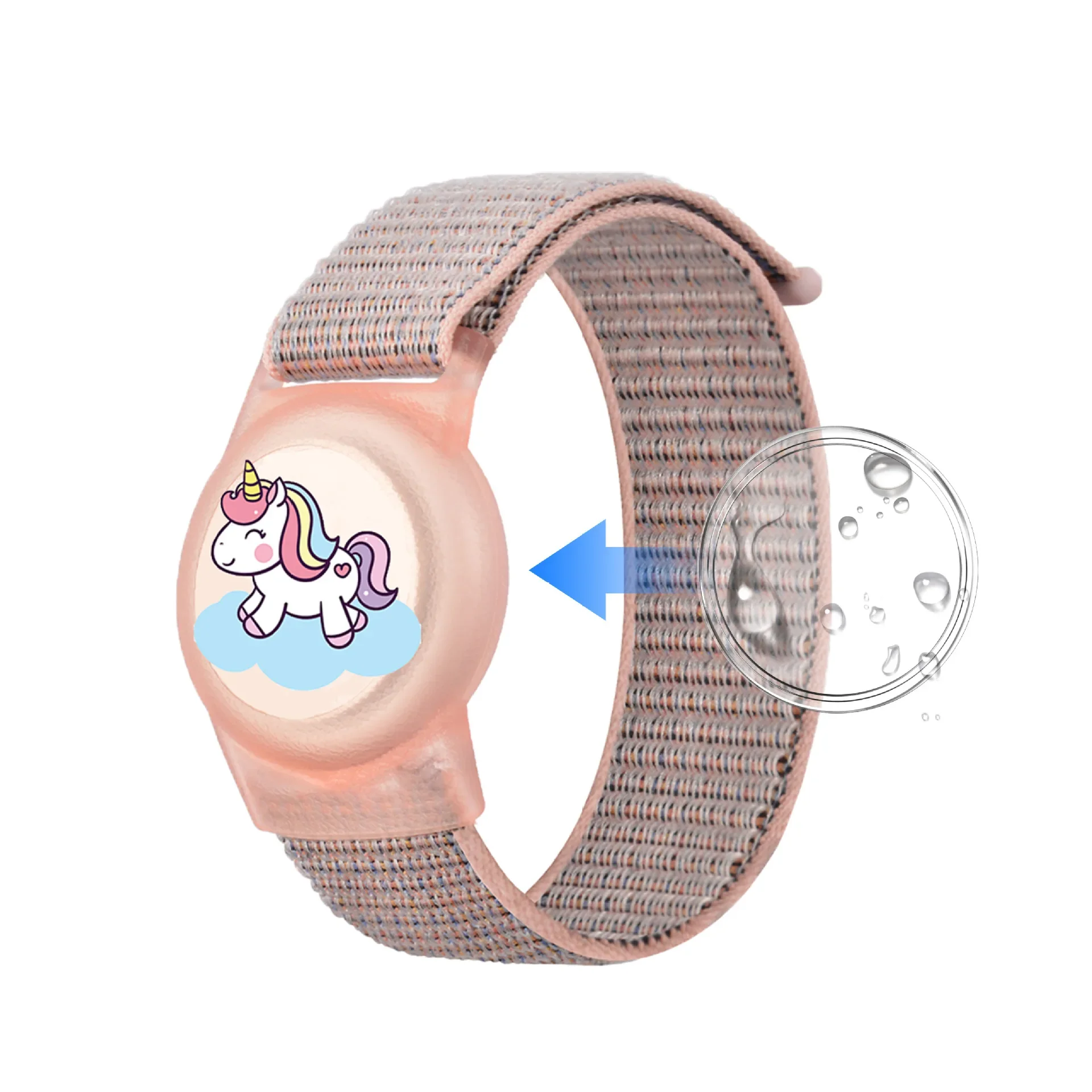 Wasserdichtes Nylon-Armband für Apple AirTags Locator Kinder-Armband Kratzfeste Abdeckung Zubehör für Airtag GPS-Tracker-Halter – Detail 8