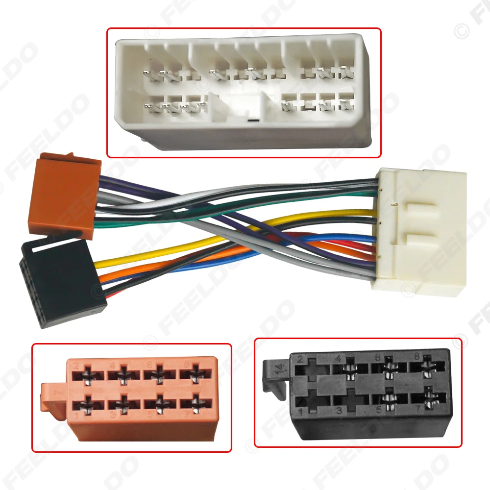 Car Radio Audio ISO Wiring Harness Adapter for Daewoo/Wuling Hongguang/Baojun Lechi/Ssangyong Auto Stereo ISO Head Units Wire Ca
