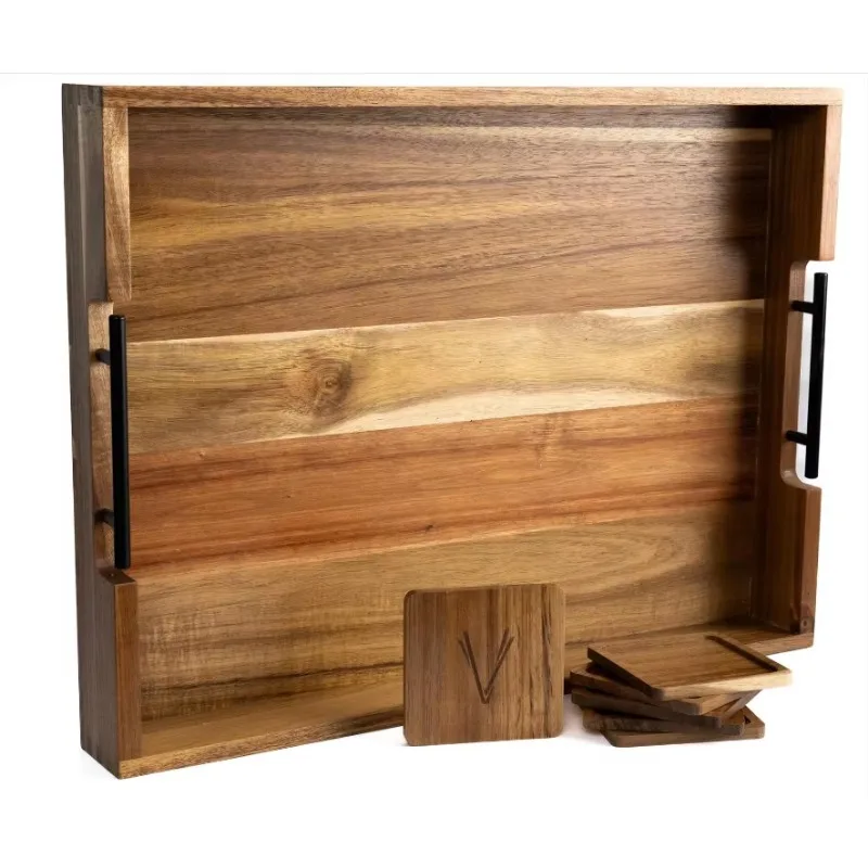 

Premium minimalist luxury modern restaurant grade abstract pattern wooden coffee bread tray