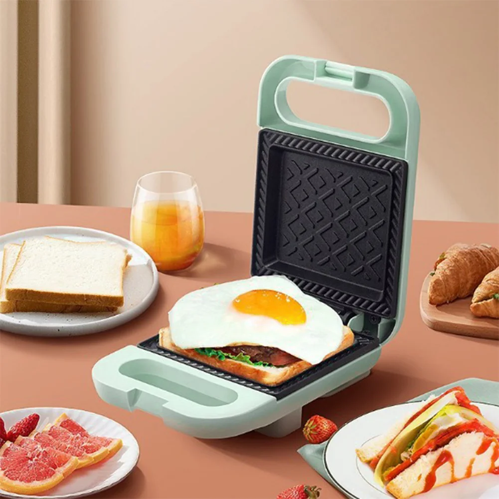 Electric Sandwich Maker Home Toaster with Non-Stick Coating Egg Omelette Pan Portable Light Food Making Machine for Home Kitchen