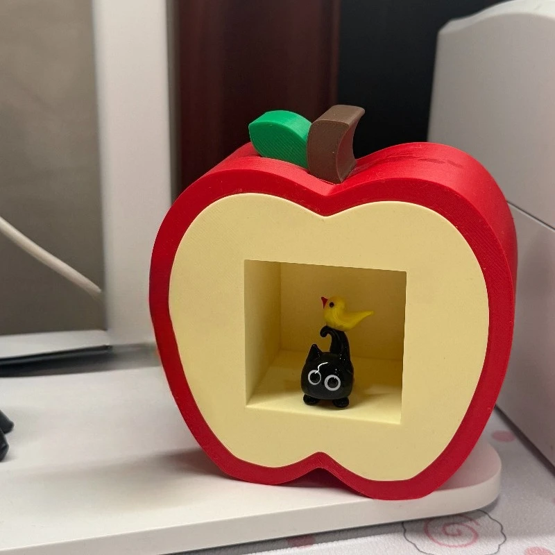 Cute Apple Series Storage Shelf Kawaii Cloud Miniature Storage Rack Mini Dollhouse Custom Color Organizer for Girls Bedroom New