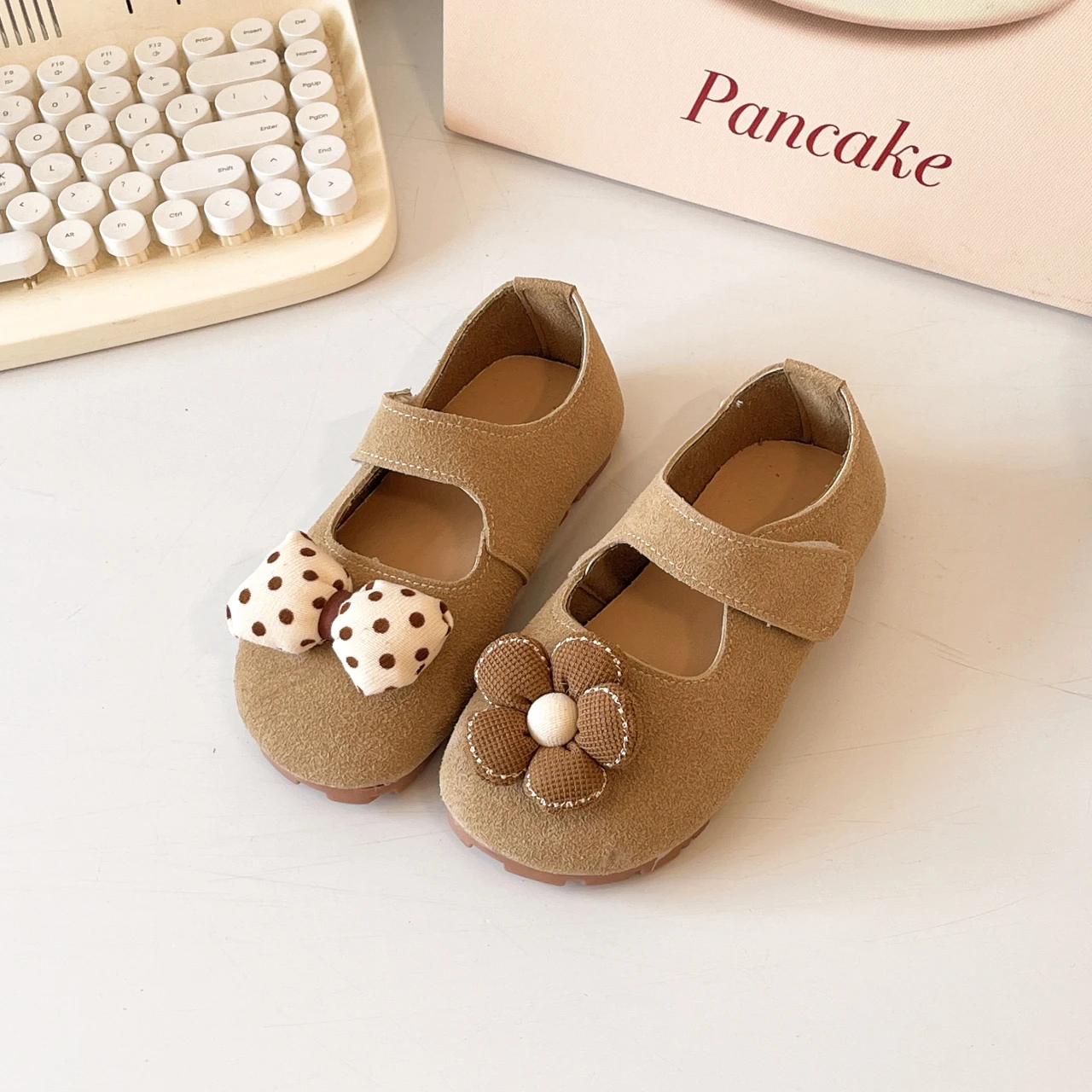 أطفال حذاء كاجوال الزهور الحلوة الانحناء لطيف حذاء مسطح تنوعا للفتيات 2025 الخريف جديد الأطفال الأميرة أحذية عدم الانزلاق لينة #3