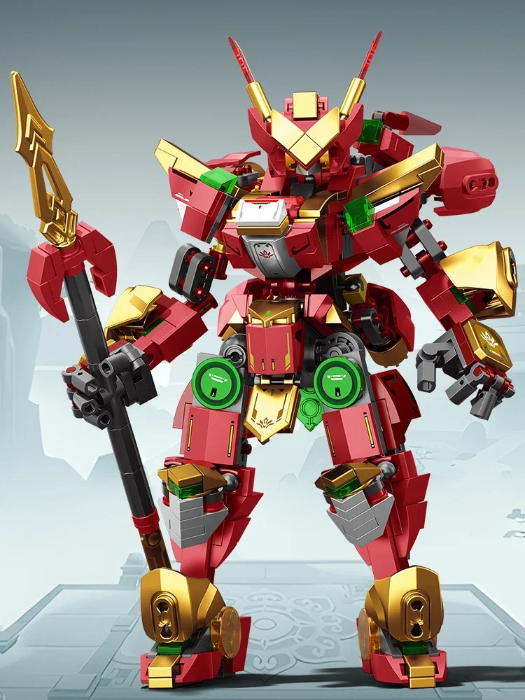 

Sembo Block Nezha Warrior Mecha Building Blocks 510 Pcs Three Kingdoms Assembled Model Kit Gift For Hobby Collectors