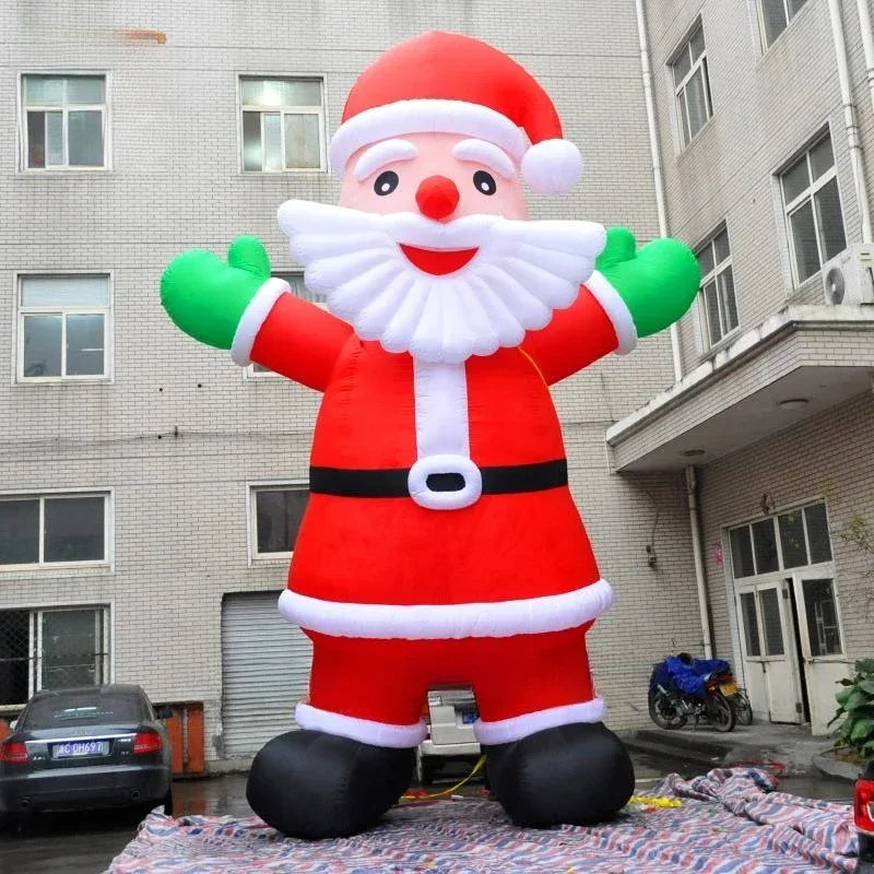 Huge Custom Advertising Design Cartoon Animal Mascot Inflatable Christmas Santa Decorations with Led Light Inside