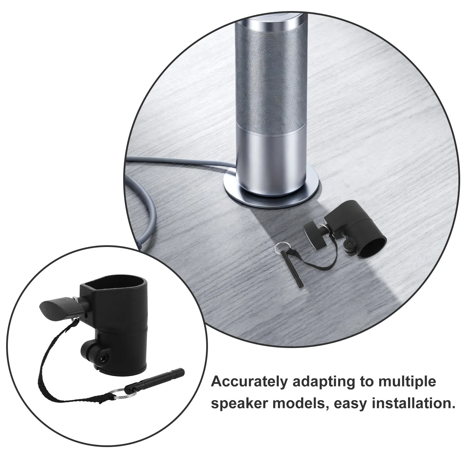 Speaker Stand Sleeve Adapter 40Mm to 35Mm Diameter Reducer Locking Collar Ring Speaker Pole Adapter for Dj Event Stage Home